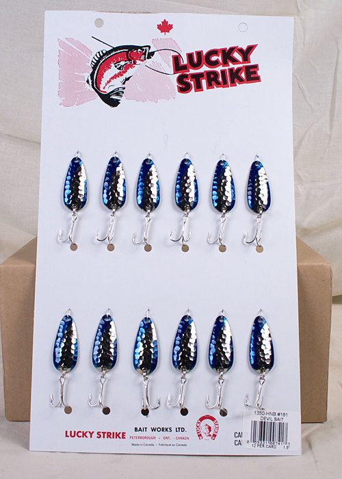 Lucky Strike Devil Bait 1.5" ~ Custom Hammered Blue-0