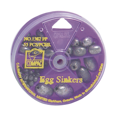 Compac Egg Sinkers ~ 55 pieces per dial-0