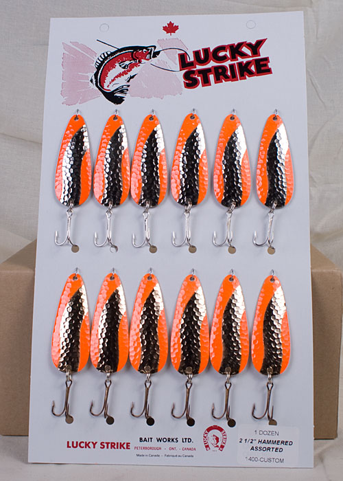 Lucky Strike Devil Bait 2.5" ~ Custom Hammered Orange Assortment -0