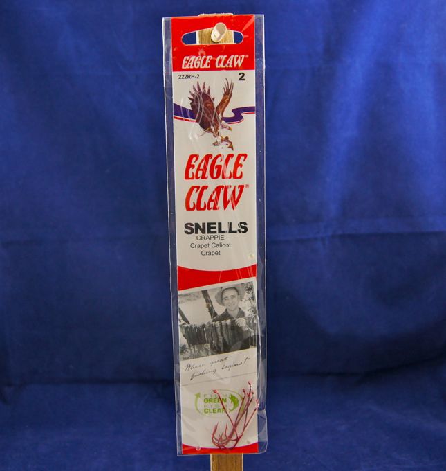 Eagle Claw Snelled Red Aberdeen Offset Hooks-0