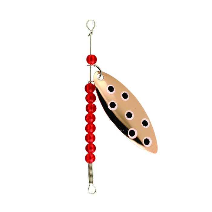 Lucky Strike Single Willow Leaf Large Spinners - 2 per card ~ #191 Black Spot-0