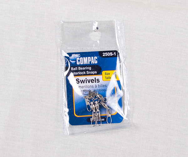 Compac Nickel Ball Bearing Swivel w/Interlocking Snaps ~ Size 1-0