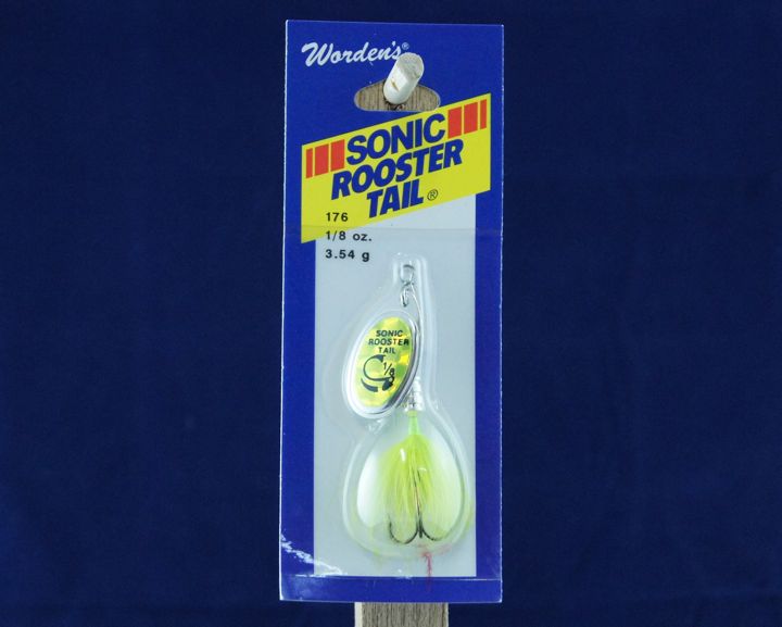 Sonic Rooster Tail - 1/8oz ~Silver Chartreuse Mylar-0