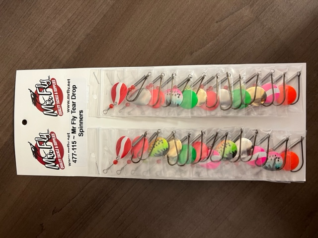 Mr Fly Teardrop Spinners ~ 24 per card-0