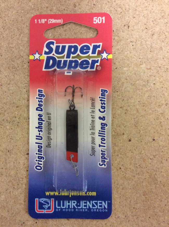 Super Duper Lure 501 Series ~ Shiny Black / Fire Head-0