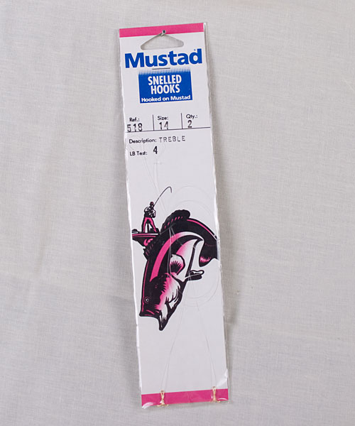 Mustad Snelled Treble Hooks-0