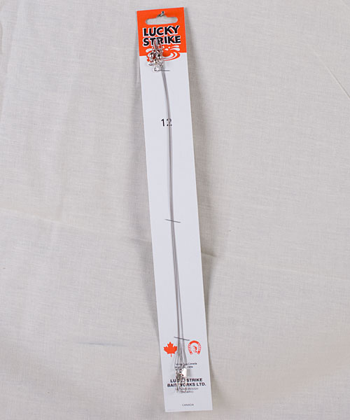 Lucky Strike Clear Nylon Coated Leaders ~ 12"-0