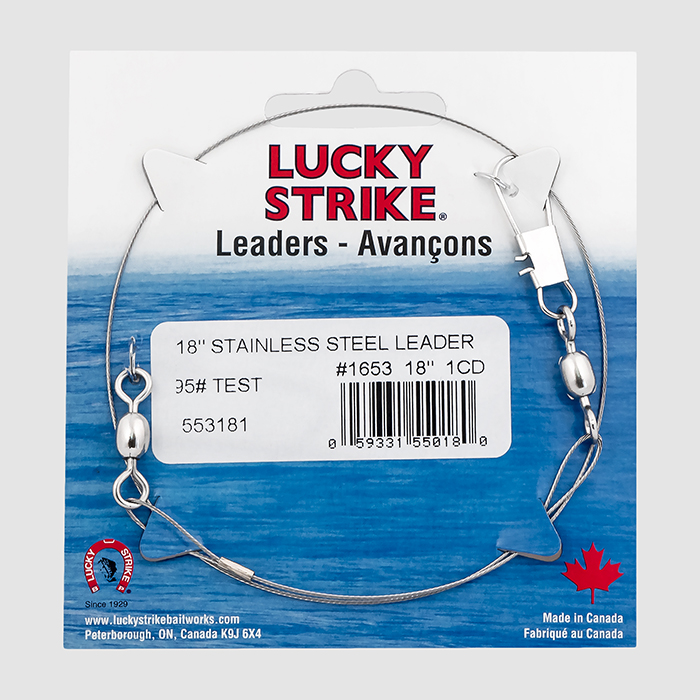 Lucky Strike Stainless Steel High Test Leaders ~ 18"-0