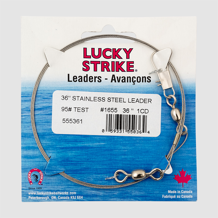 Lucky Strike Stainless Steel High Test Leaders ~ 36"-0