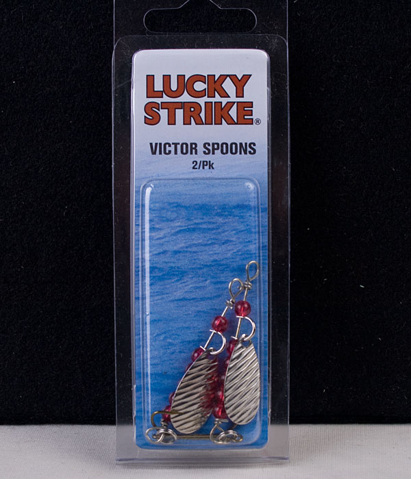 Lucky Strike Victor Spoon 1" Hammered Nickel ~ 2 per pack-0