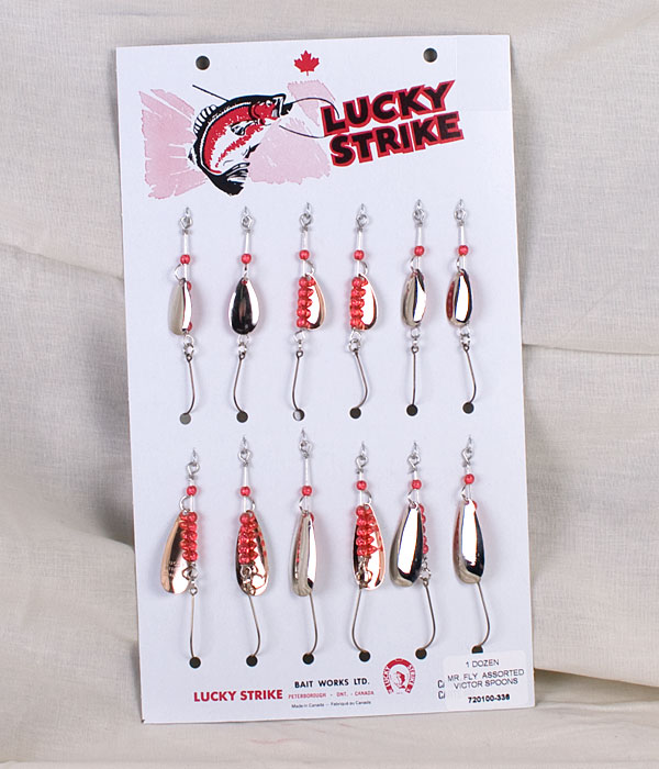 Lucky Strike Victor Spoon 1" & 1-1/2" Nickel / Copper ~ 12 per pack-0