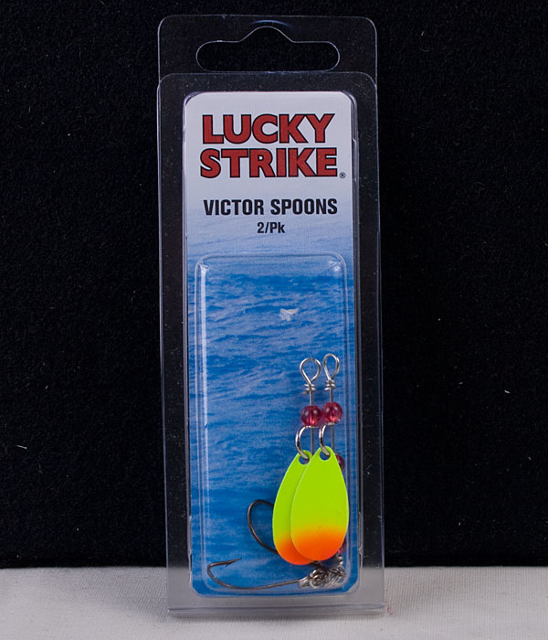 Lucky Strike Victor Spoon 1" Yellow Flash ~ 2 per pack-0