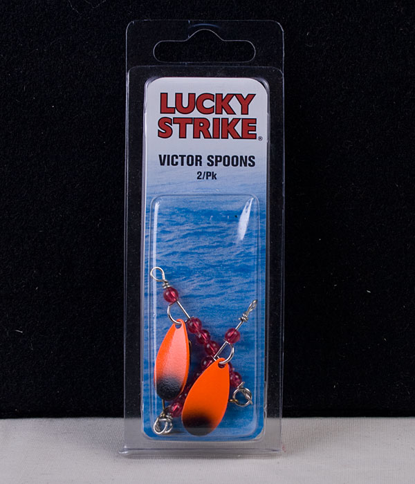 Lucky Strike Victor Spoon 1" Orange / Black ~ 2 per pack-0