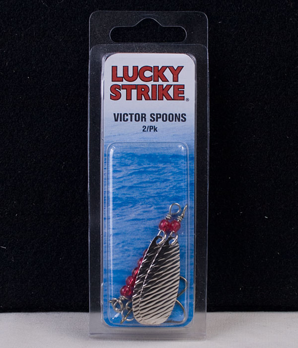 Lucky Strike Victor Spoon 1-1/2" Hammered Nickel ~ 2 per pack-0