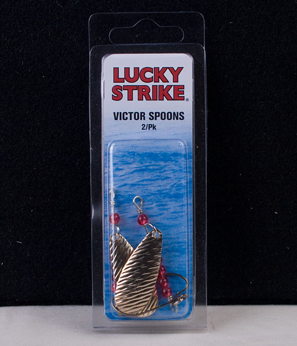 Lucky Strike Victor Spoon 1-1/2" Hammered Gold ~ 2 per pack-0