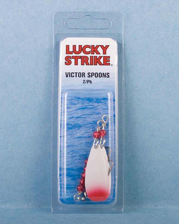 Lucky Strike Victor Spoon 1-1/2" Red & White ~ 2 per pack-0