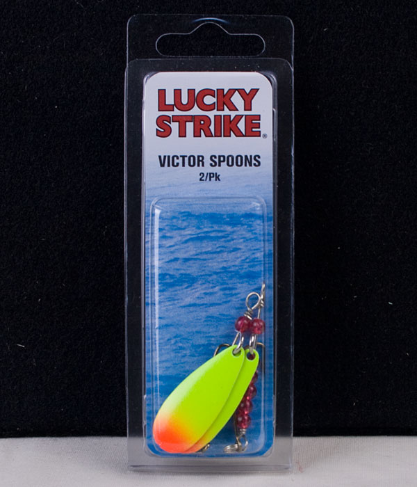 Lucky Strike Victor Spoon 1-1/2" Yellow Flash ~ 2 per pack-0