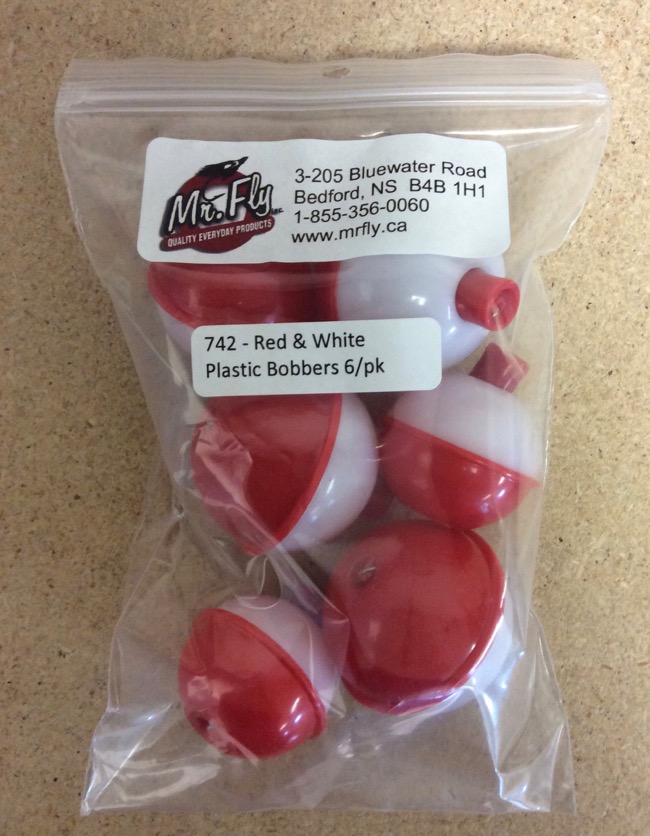 Assorted Red & White Plastic Bobbers ~ 6 per pack-0