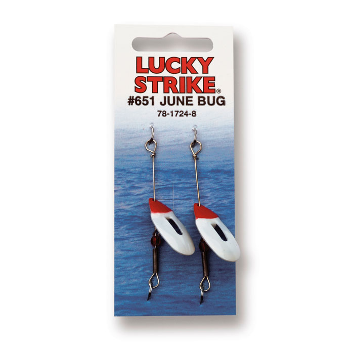 Lucky Strike Baby June Bug Spinner - Red & White-0
