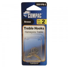 Compac Bronze Treble Hooks-0