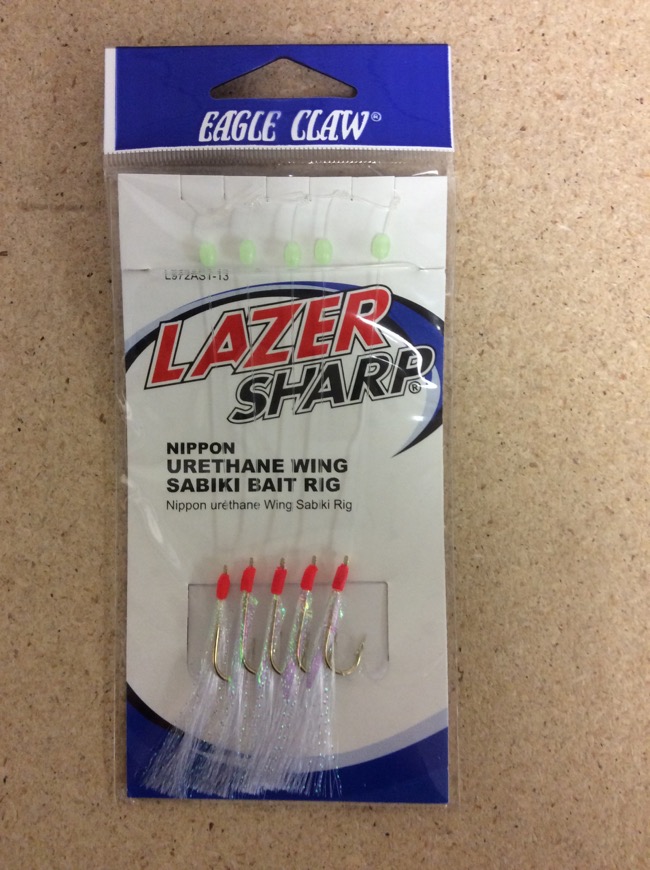 Eagle Claw Nippon Urethane Wing Sabiki Rig, 5/string-0