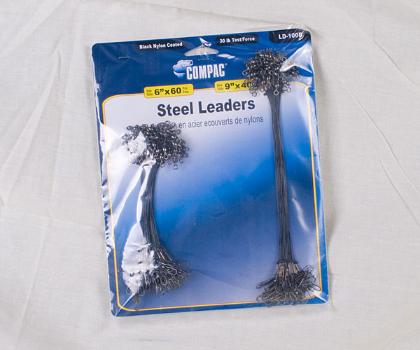 Compac Black Nylon Coated Leaders Display Card ~ 100 per display-0