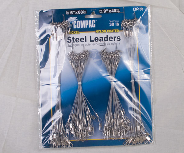 Compac Nickel Nylon Coated Leaders Display Card ~ 100 per display-0