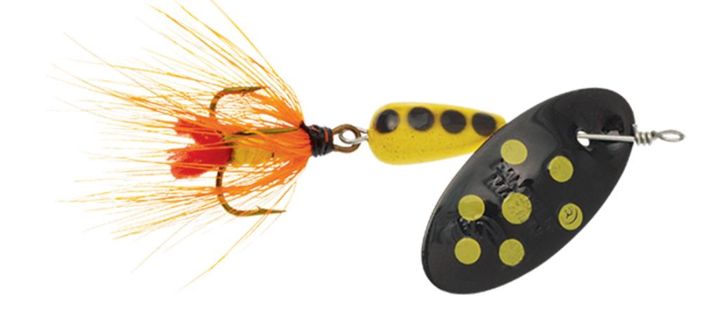 Panther Martin Lure - Size 4 ~ Classic Spotted Fly Black Yellow-0