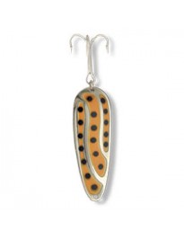 Lucky Strike Apache Lure 2.5" {1/2oz} ~ Orange & Black Dots-0