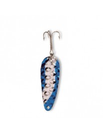 Lucky Strike Premium Devil Bait 2.5" {2/5oz} ~ Hammered Nickel / Blue-0