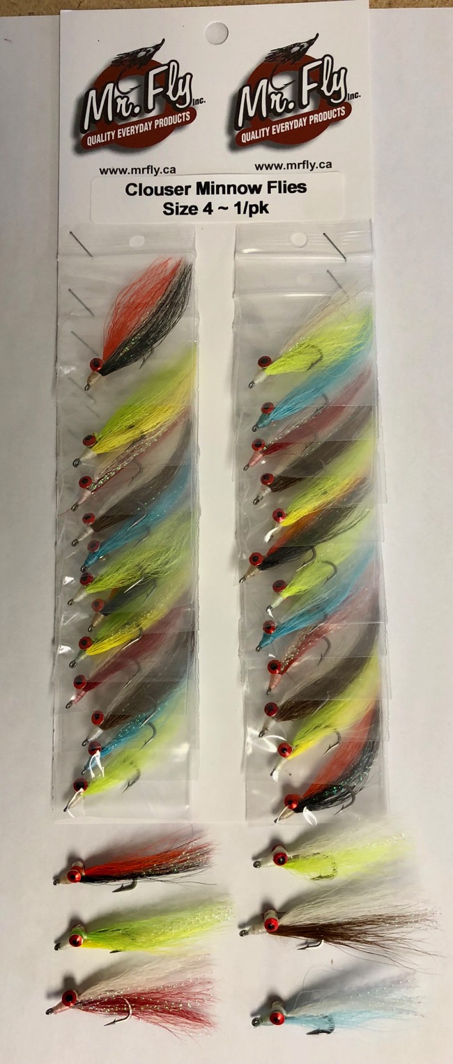 Clouser Minnow Flies - Size 4 ~ 24 per card-0