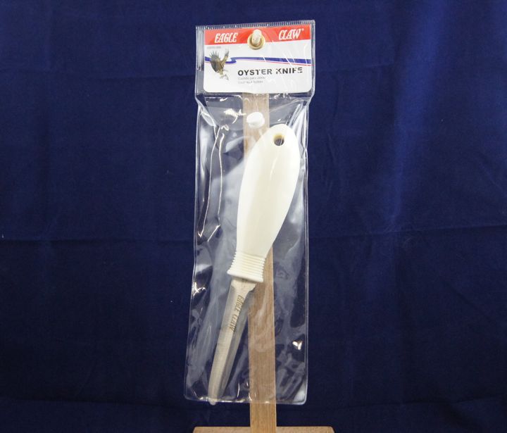 Eagle Claw Oyster Knife w/Soft White Grip Handle & 3-3/4" Blade-0
