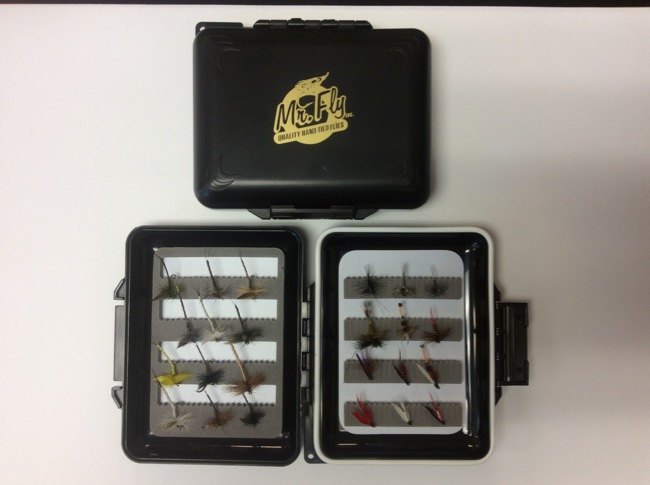 Mr Fly Waterproof & Floatable Fly Box w/ 24 Assorted Trout Flies-0
