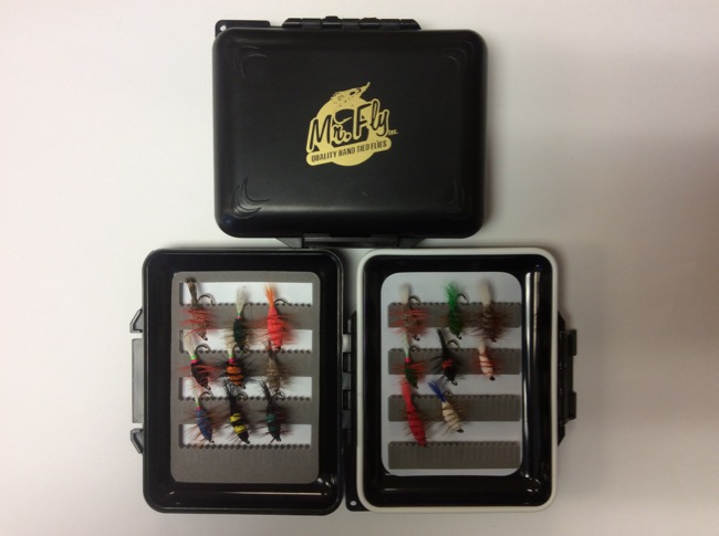 Mr Fly Waterproof & Floatable Fly Box w/ 17 Salmon Bugs-0