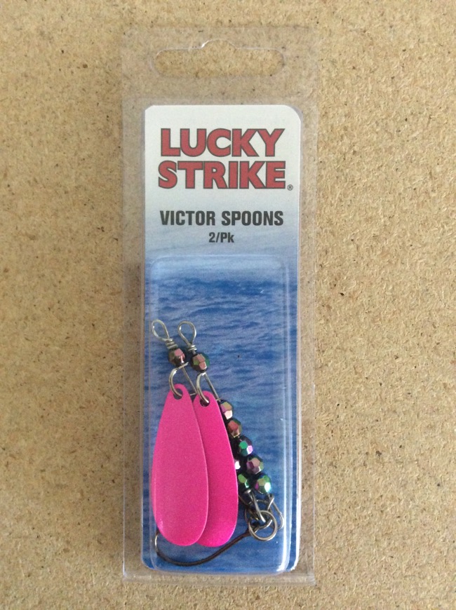 Lucky Strike Victor Spoon 1-1/2" Pink ~ 2 per pack-0