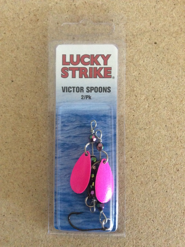 Lucky Strike Victor Spoon 1" Pink ~ 2 per pack-0