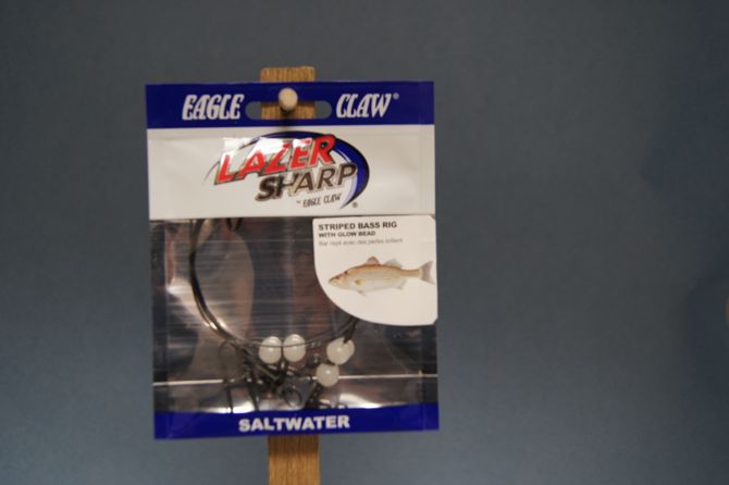 Eagle Claw Striped Bass Rig w/Beads ~ Glow-0