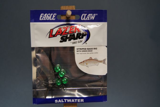 Eagle Claw Striped Bass Rig w/Beads ~ Green-0