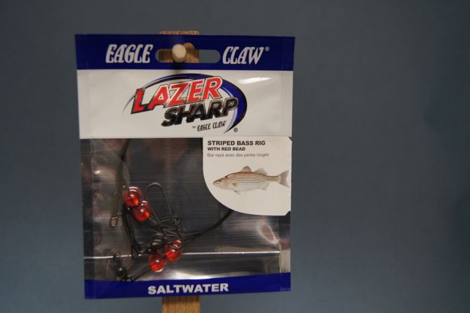 Eagle Claw Striped Bass Rig w/Beads ~ Red-0