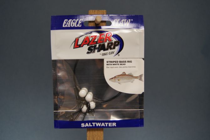Eagle Claw Striped Bass Rig w/Beads ~ White-0