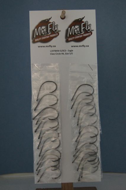 Eagle Claw Lazor Sharp Circle Hook - Platinum Black ~ 24 per card-0