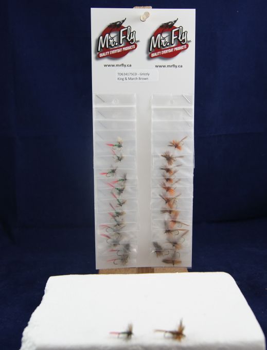 Grizzly King & March Brown Trout Dry Fly-0