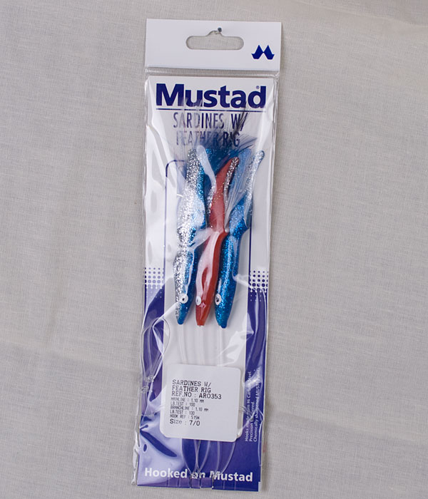 Mustad Sardines with Feathers Cod Rig - 7/0 Hook-0