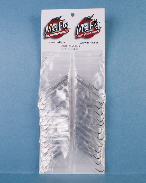 Single Hook Mackerel Lead Jig - 1per pack ~ 24 per card-0