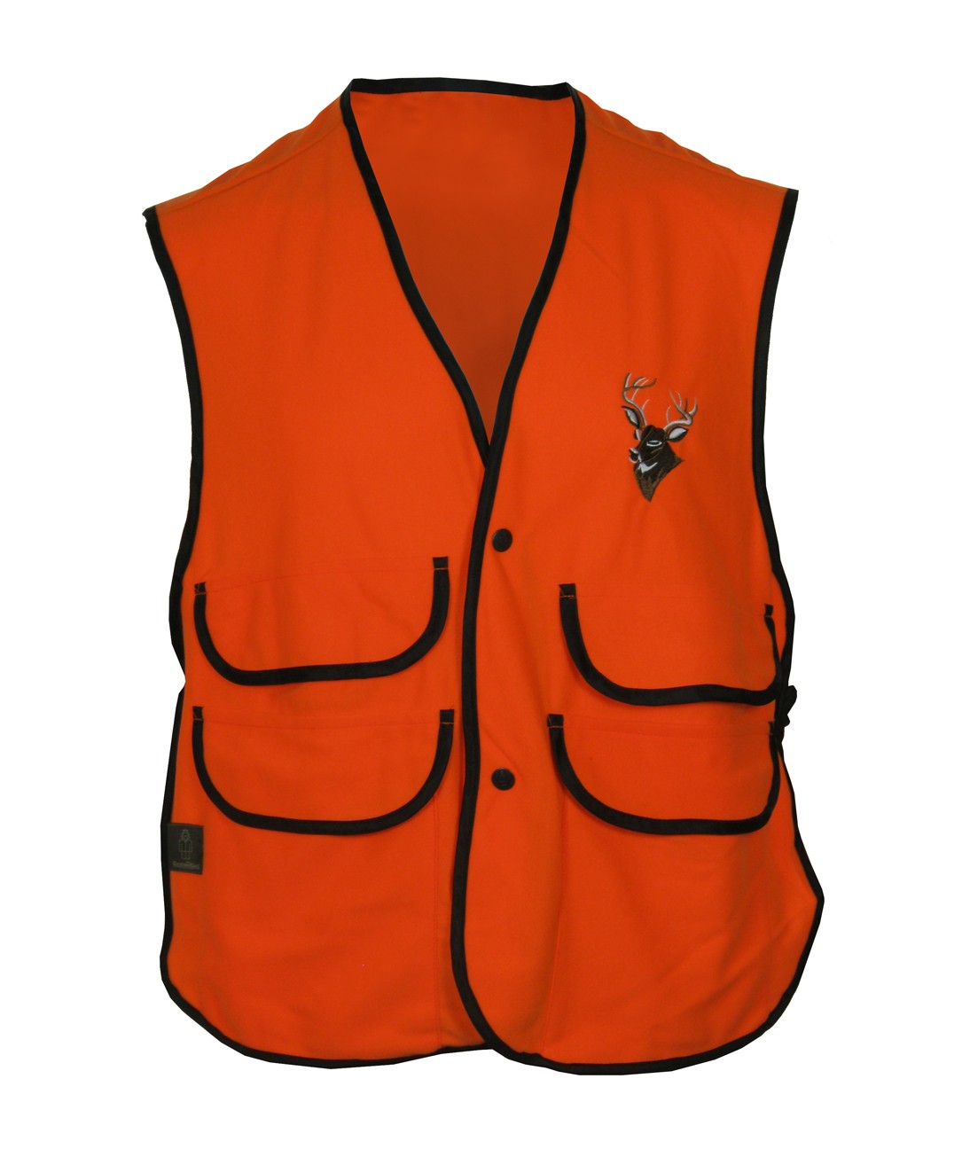 Thermoking Fluorescent Orange Fleece Vest w/Deer Embroidery-0