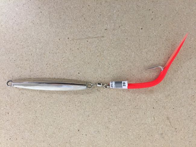 Diamond Jig w/Flourescent Red Tubing ~ 6oz-0