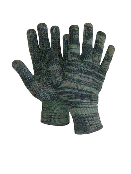 Unlined Camo Gloves with PVC Dots ~ 12 pairs / sold by the dozen-0