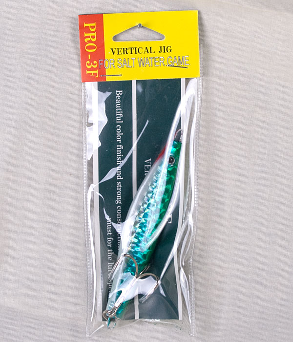 Green Prism Vertical Cod Jigger w/Red Throat ~ 4-1/2oz-0