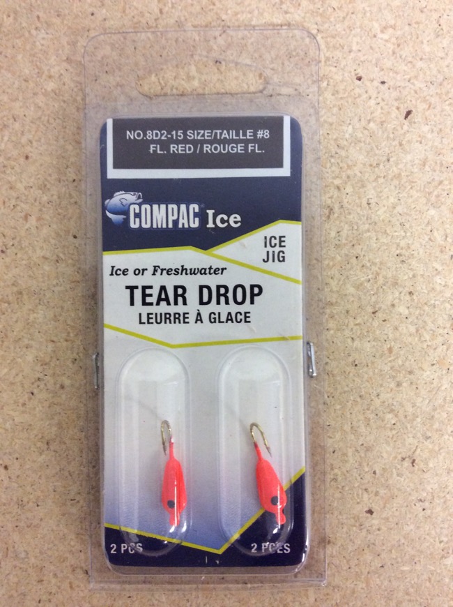 Tear Drops - Size 8 ~ Fluorescent Red-0
