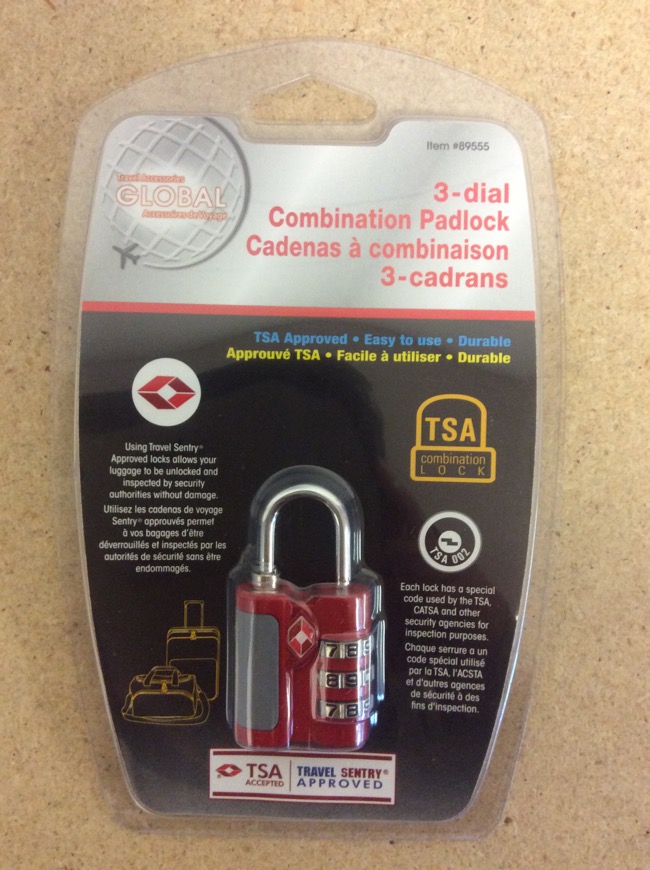 Luggage / Travel 3-Dial Combination Padlock~ TSA Approved-0